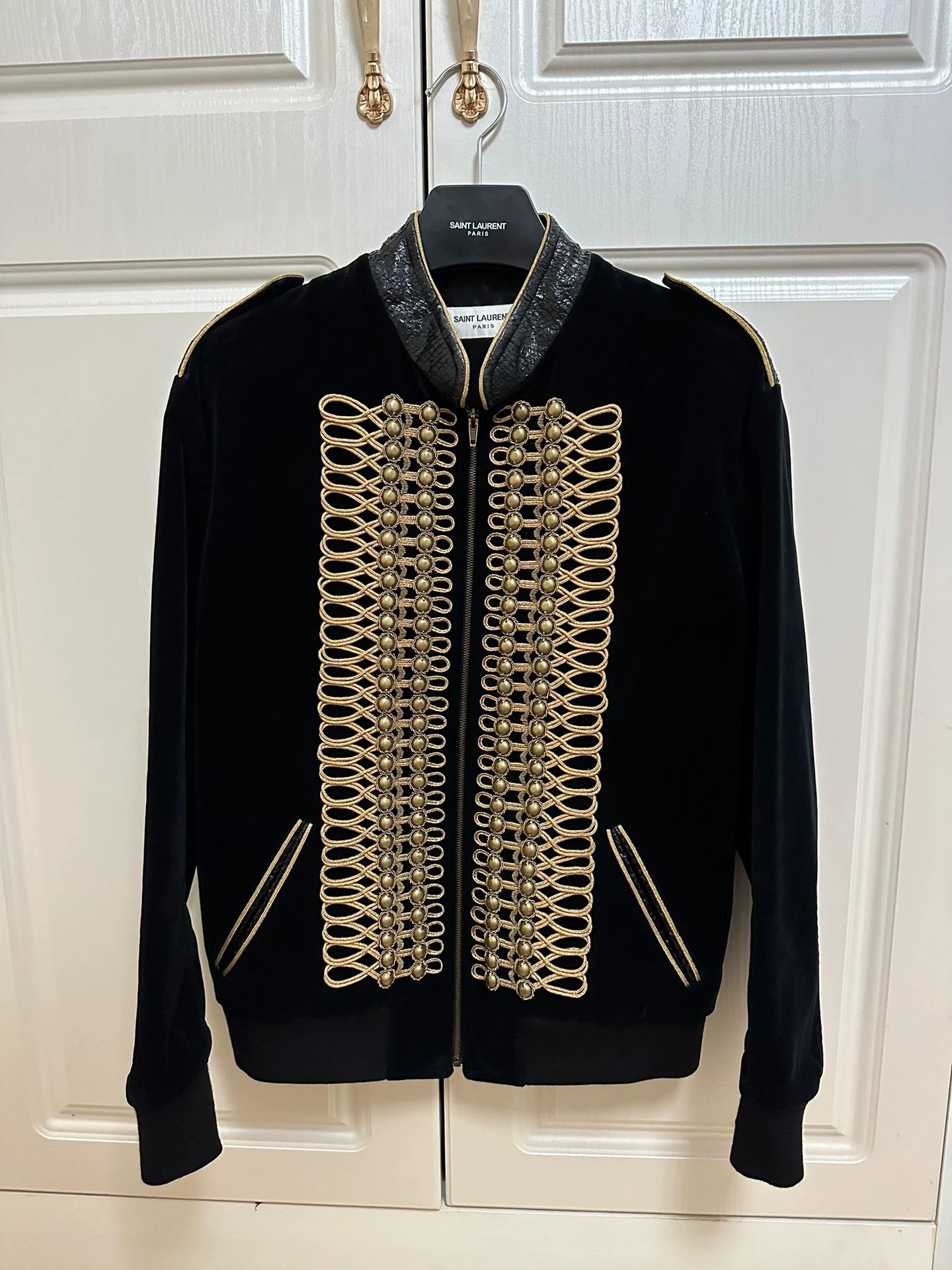 Saint Laurent Paris 16FW Palace Black Velvet Jacket