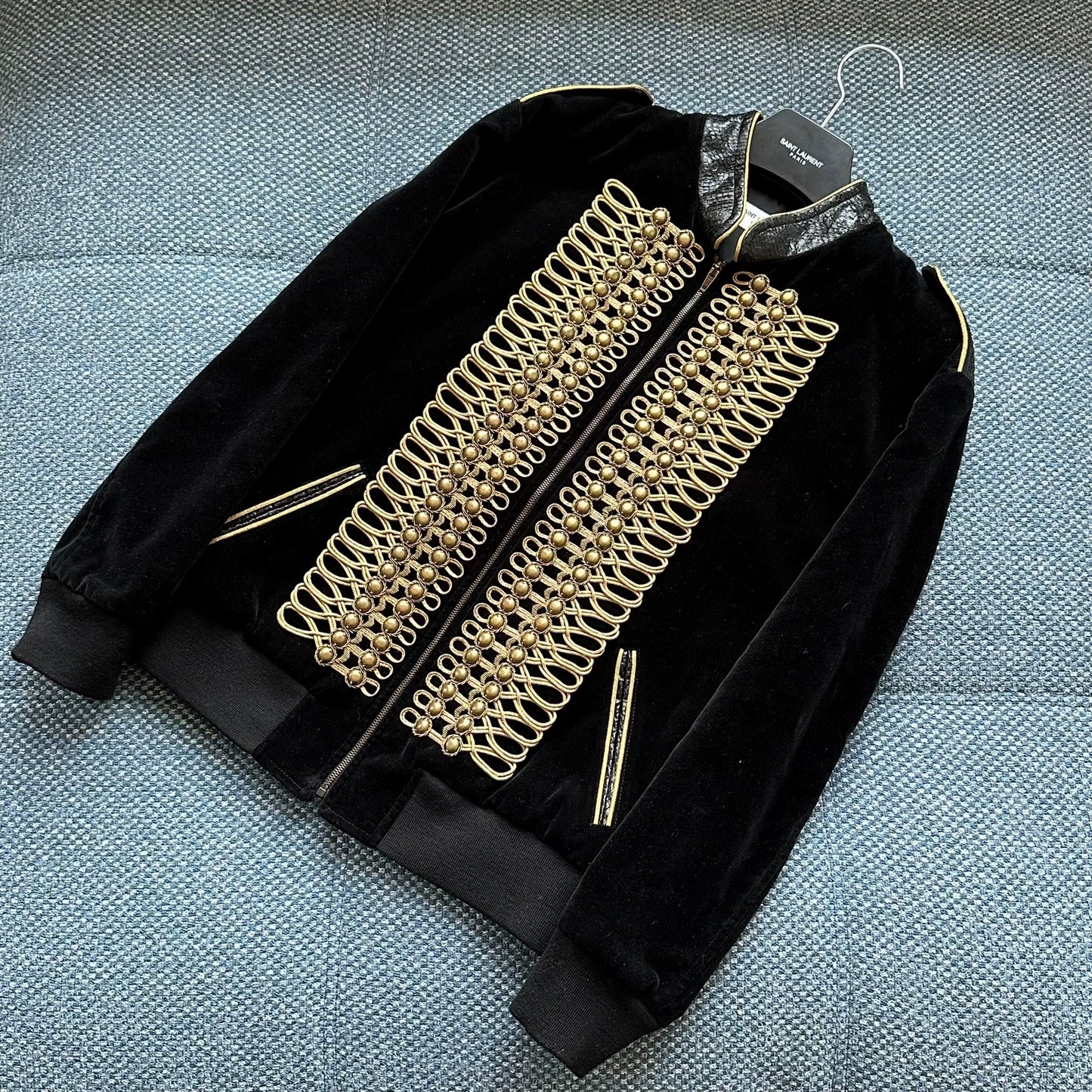 Saint Laurent Paris 16FW Palace Black Velvet Jacket