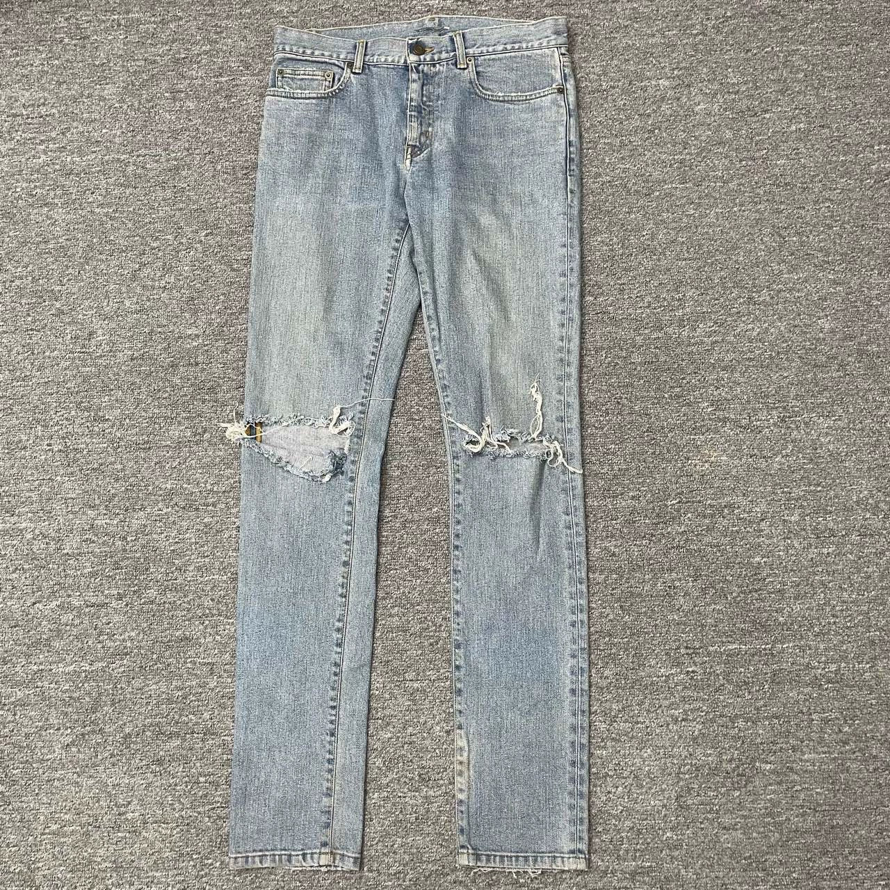 Saint Laurent Paris Blue ripped pants