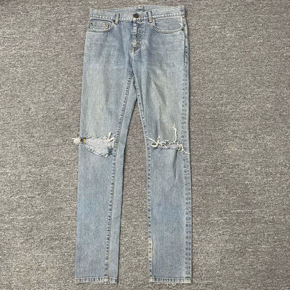 Saint Laurent Paris Blue ripped pants