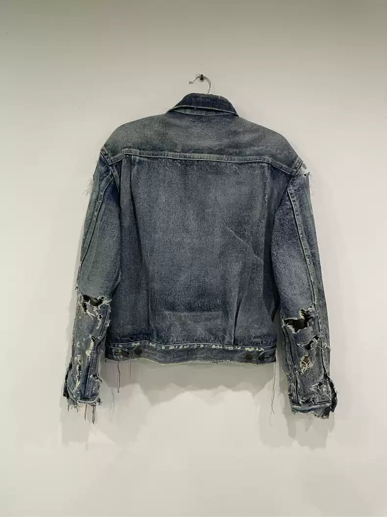 Saint Laurent Paris Make an old ripped denim jacket