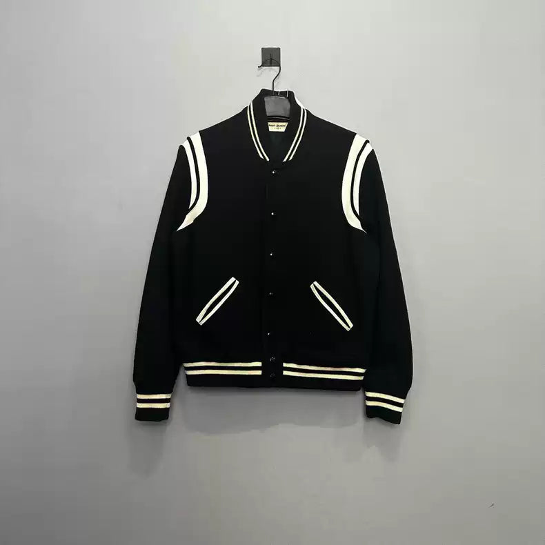 Saint Laurent Paris Black baseball jacket