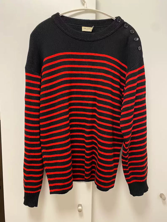 Saint Laurent Paris Striped knitted sweater