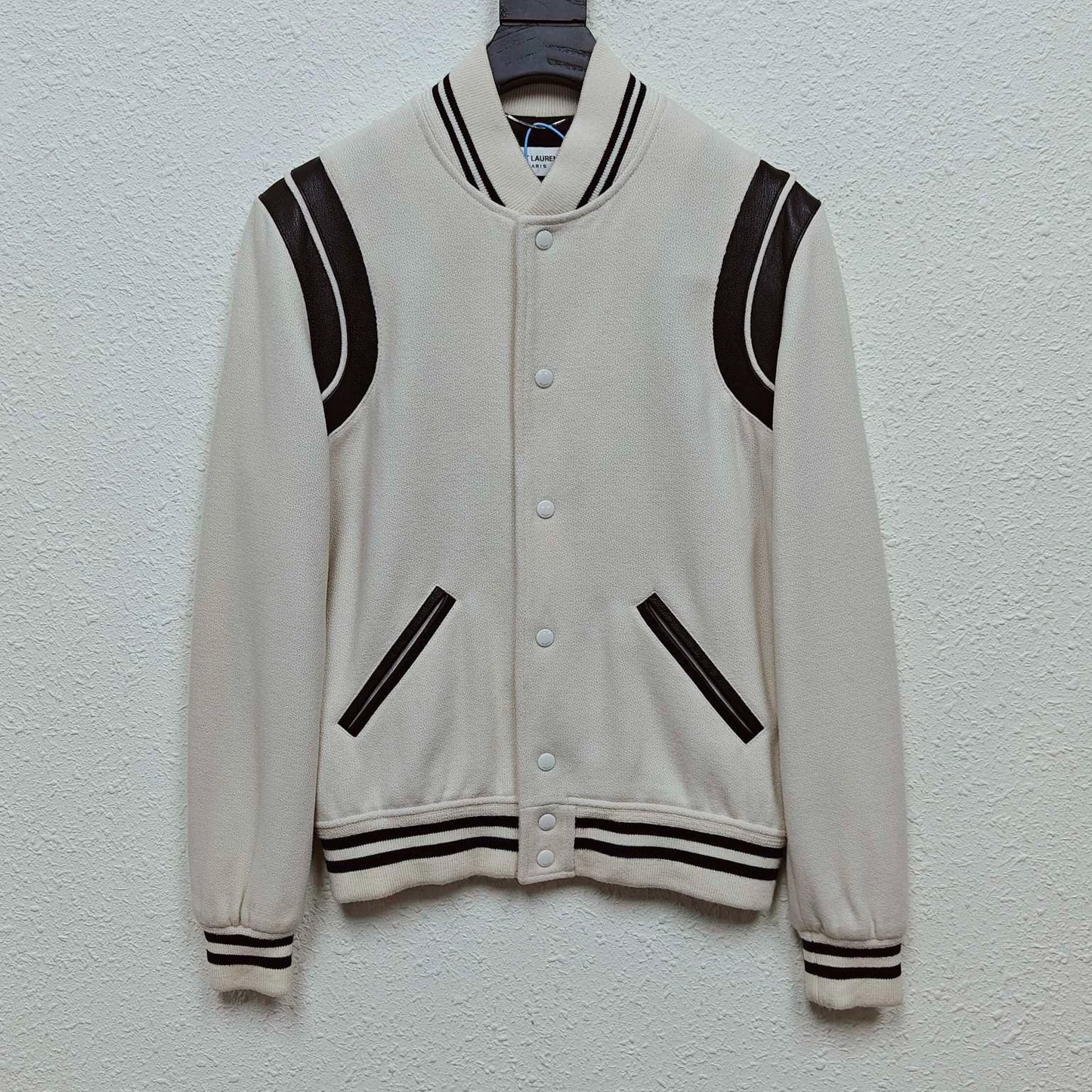 Saint Laurent Paris White baseball jacket