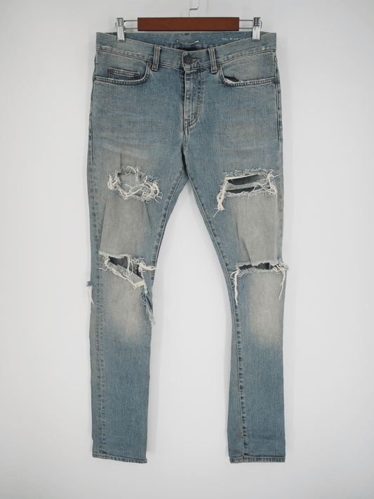 Saint Laurent Paris SS2015 Hedi Slimane distressed denim - DMC