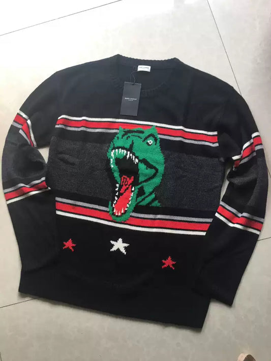 Saint Laurent Paris Dinosaur pure wool sweater