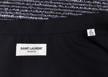 Saint Laurent Paris Silver silk top