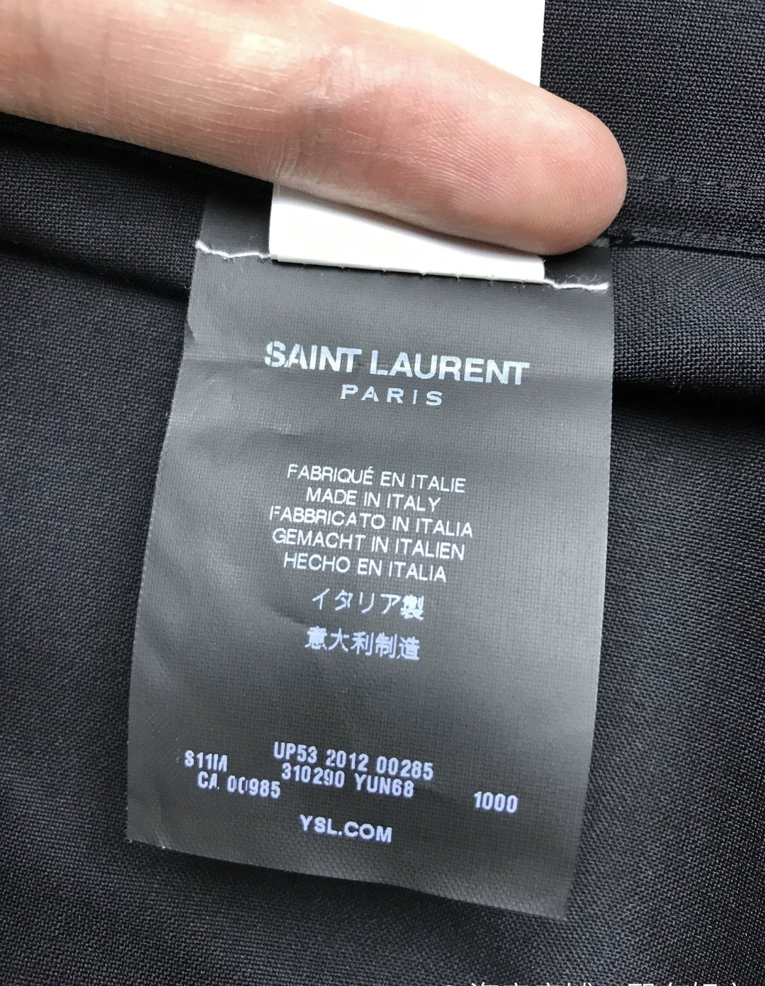 Saint Laurent Paris Silver silk top