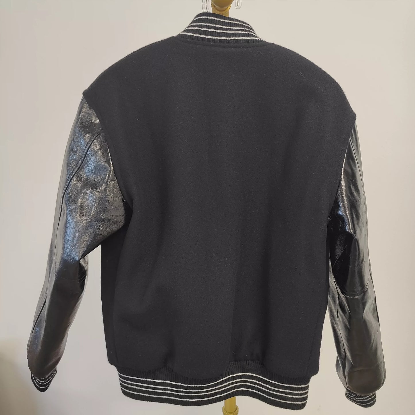 Saint Laurent ParisBlack baseball jacket