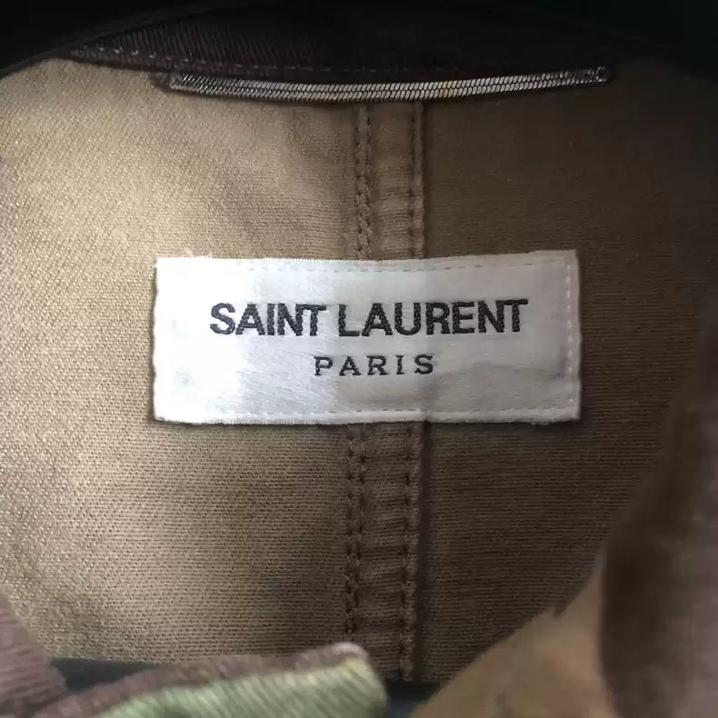 Saint Laurent Paris 15ss camouflage jacket with gold thread