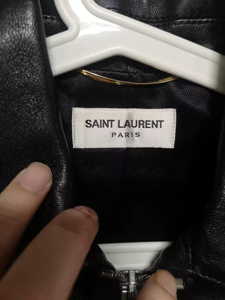 Saint Laurent Paris Fringed leather