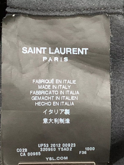 Saint Laurent Paris Lace up lapel leather jacket