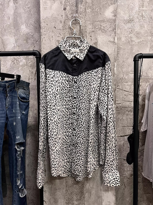 Saint Laurent Paris Leopard print shirt