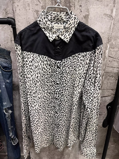 Saint Laurent Paris Leopard print shirt