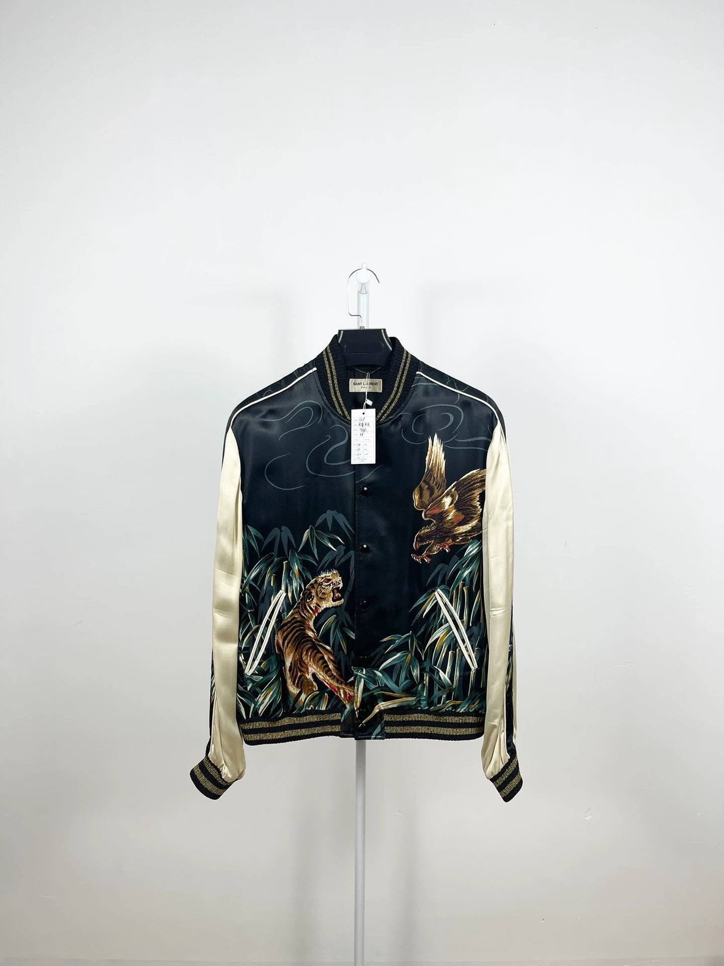 Saint Laurent ParisTiger Eagle Silk Jacket