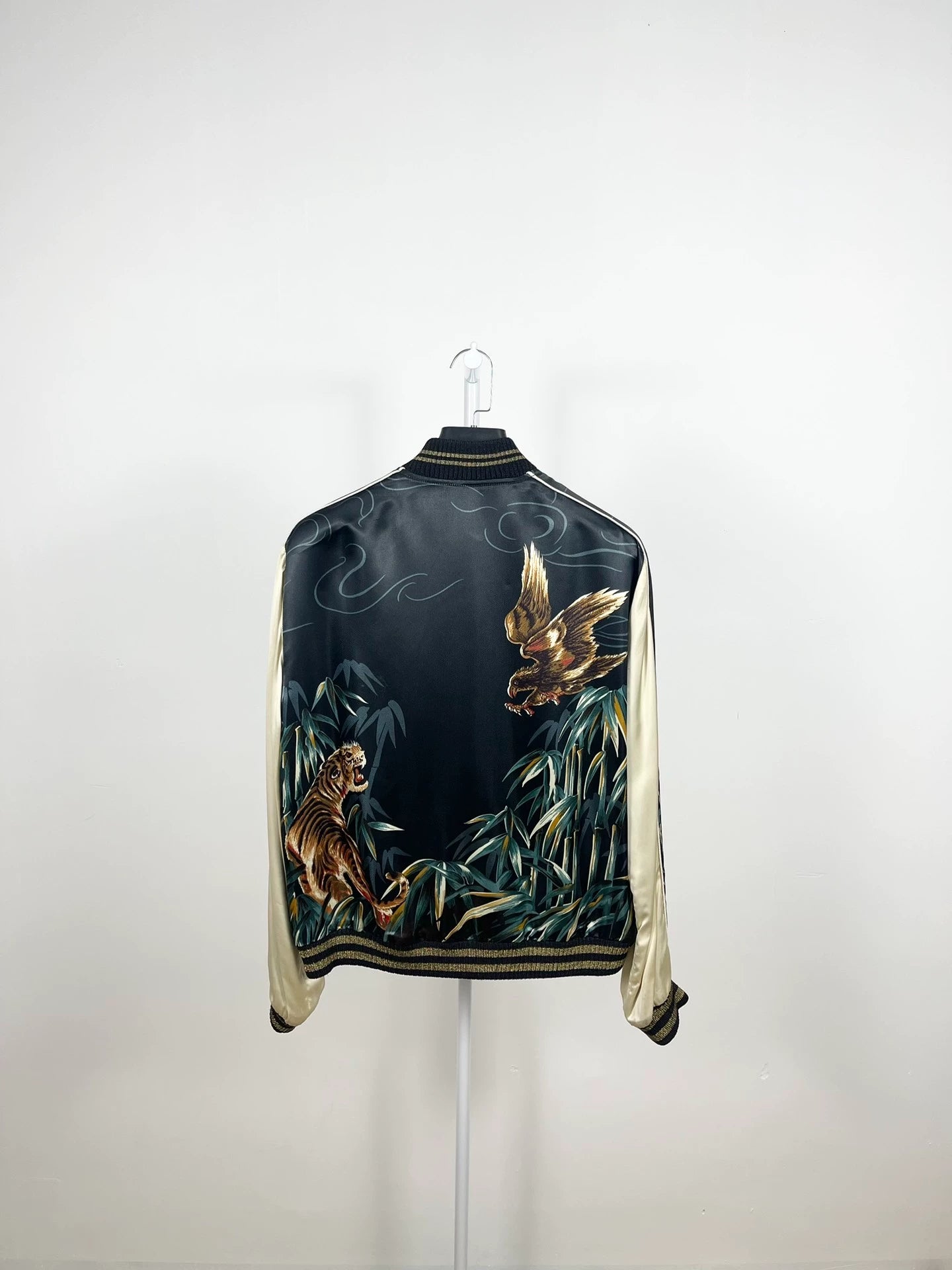 Saint Laurent ParisTiger Eagle Silk Jacket