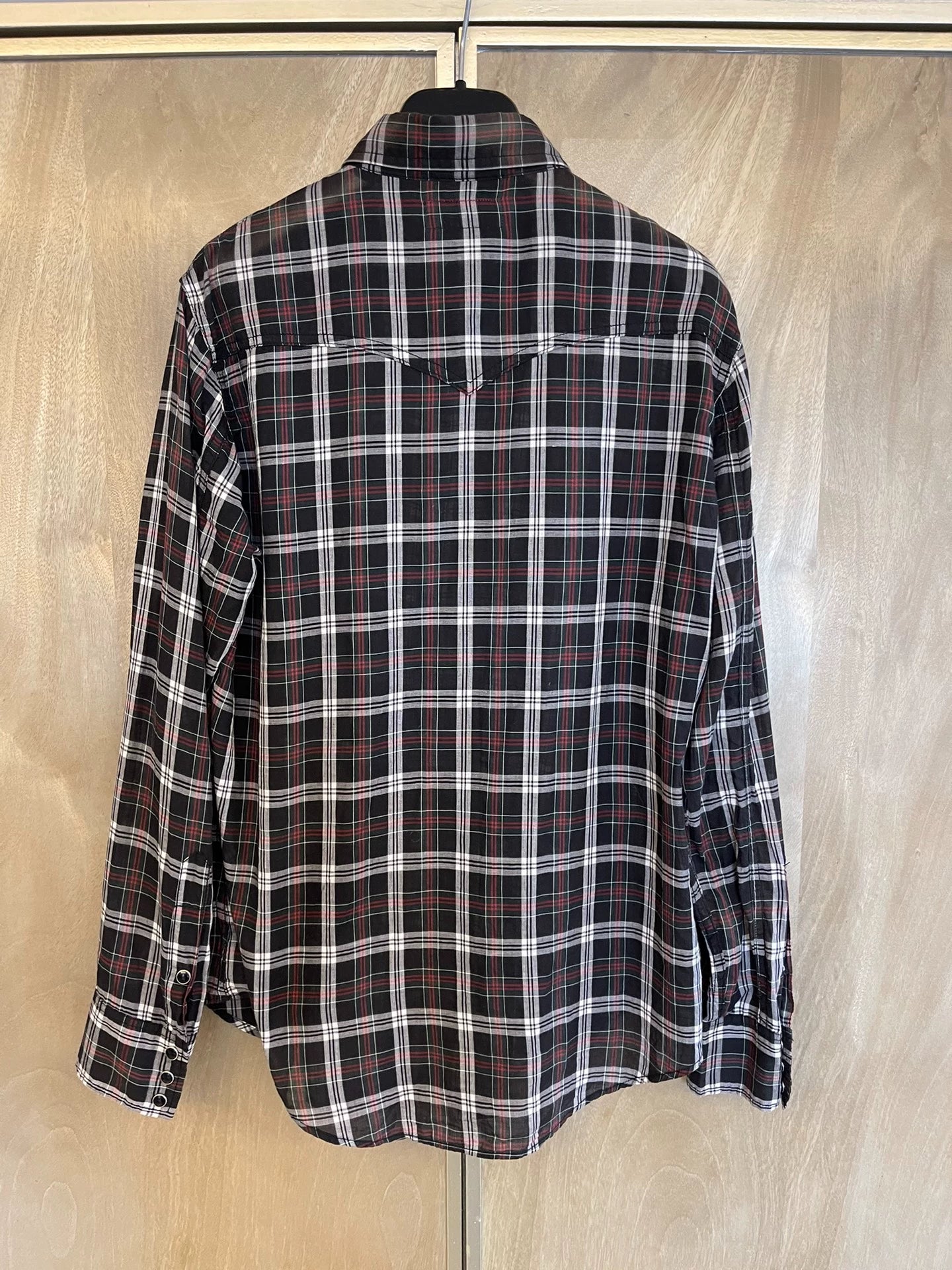 Saint Laurent Paris Plaid shirt