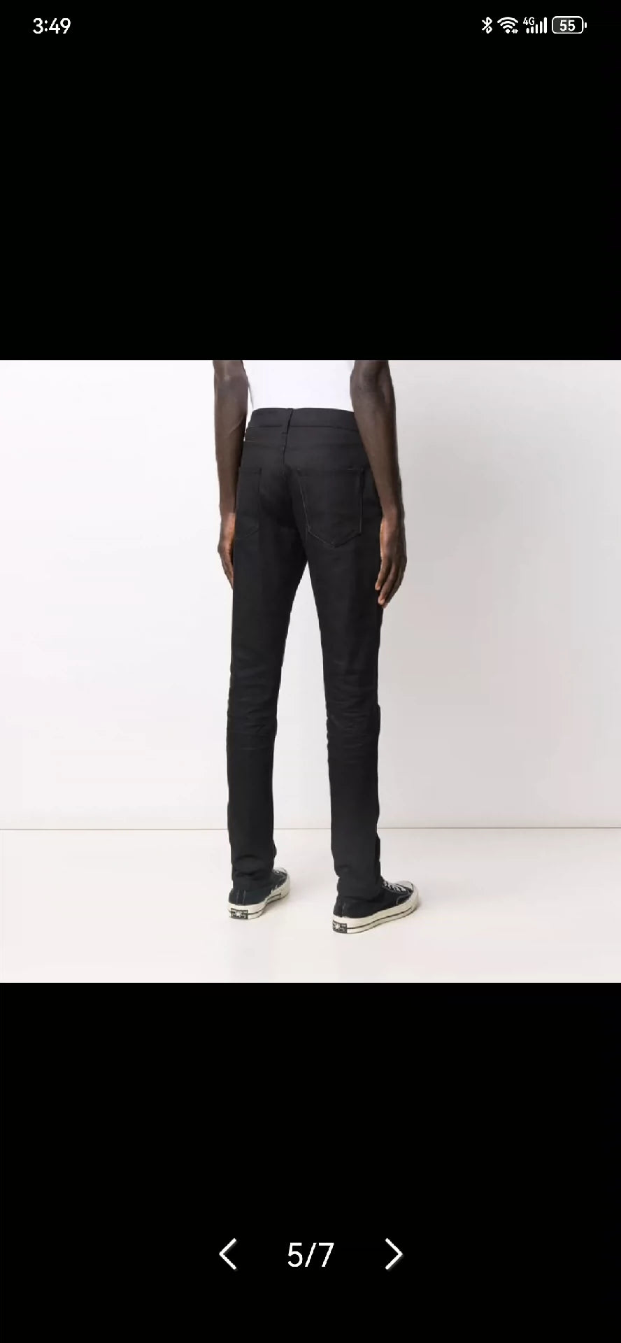 Saint Laurent Paris D21 pleated tight jeans