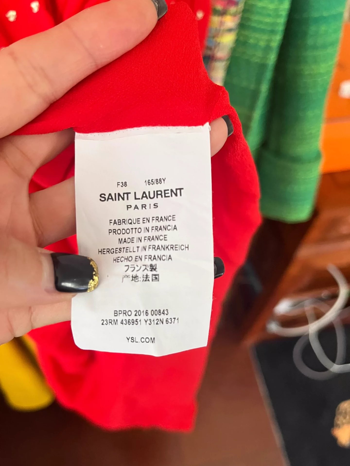 Saint Laurent Paris silk dress