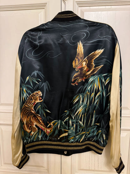 Saint Laurent Paris Tiger Eagle Silk Jacket