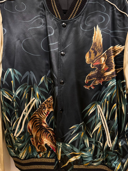 Saint Laurent Paris Tiger Eagle Silk Jacket