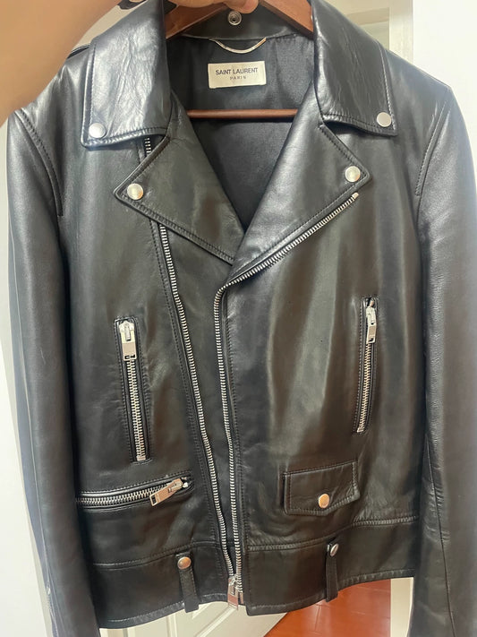 Saint Laurent Paris 17fw motorcycle leather jacket