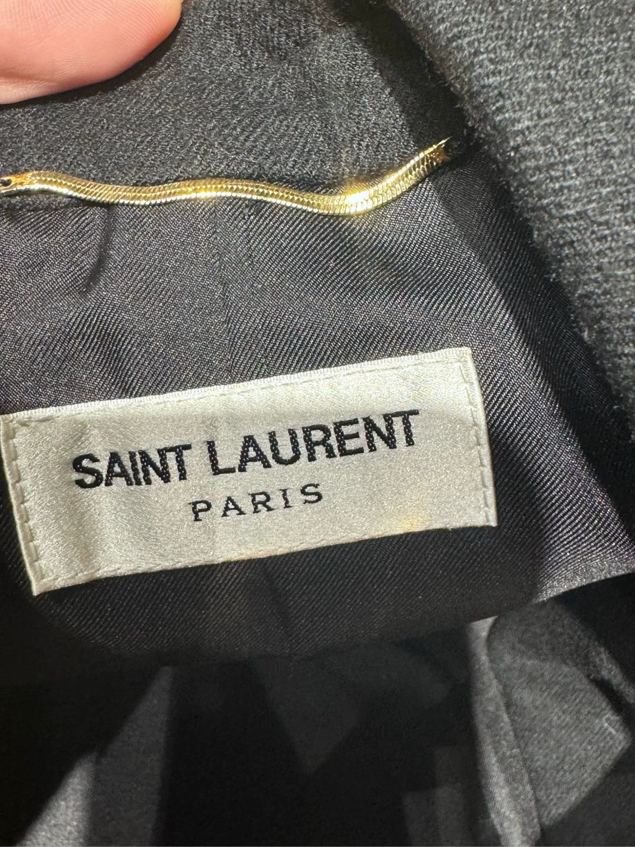 Saint Laurent Paris Anchor wool felt suit jacket