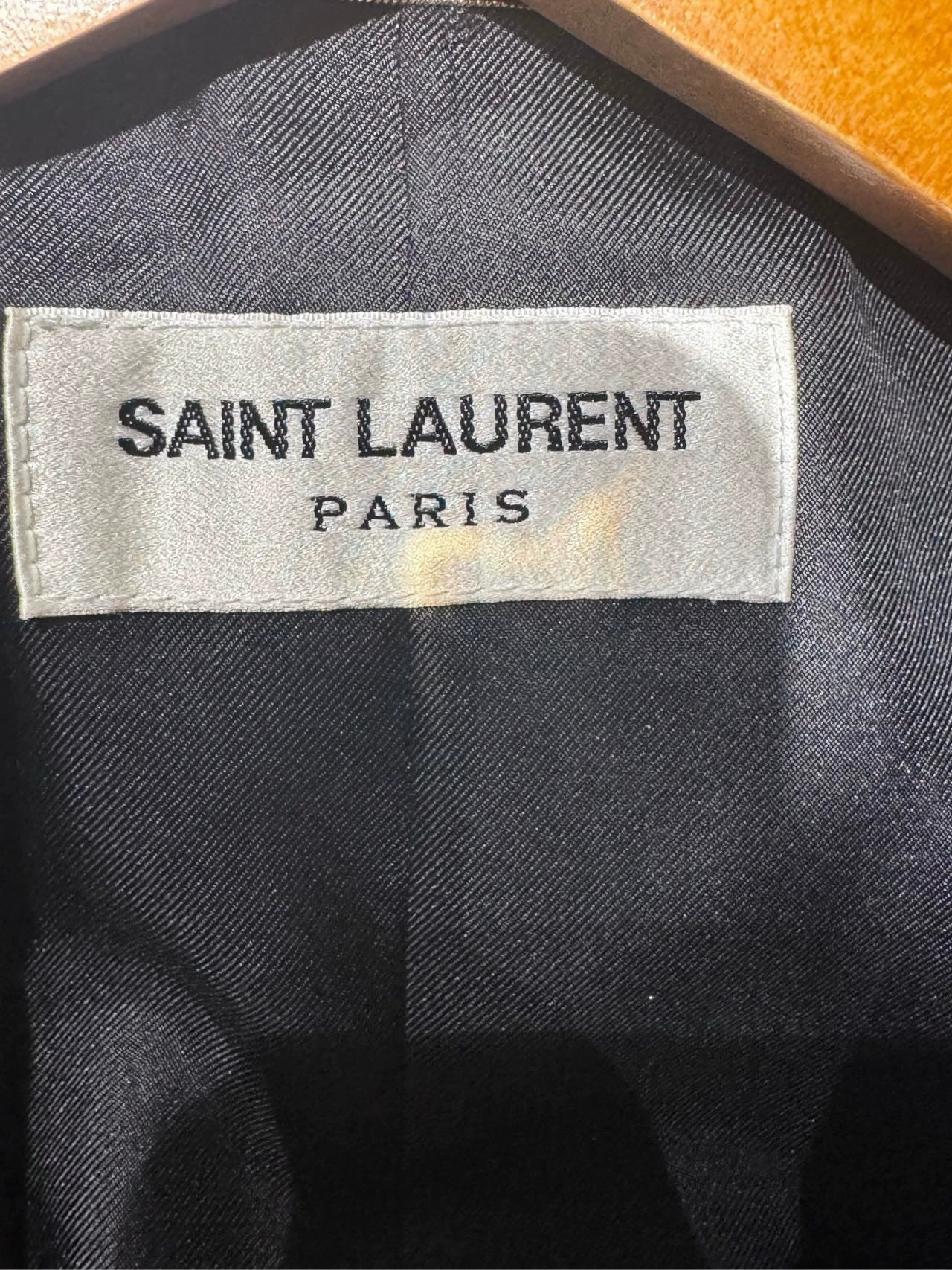 Saint Laurent Paris Anchor wool felt suit jacket