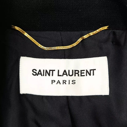 Saint Laurent Paris Ship anchor gold buckle coat