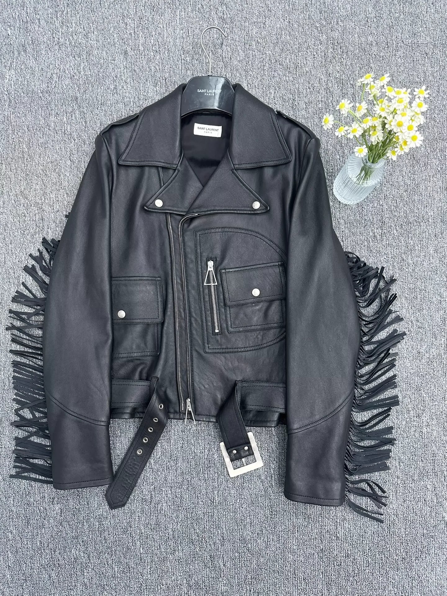 Saint Laurent ParisTassel leather jacket