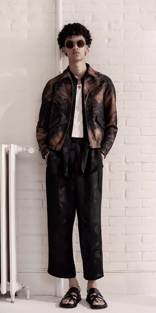 Saint Laurent Paris Coconut tree jacquard jacket