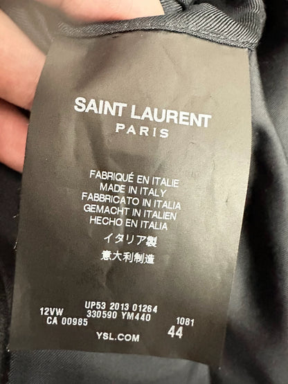 Saint Laurent Paris13FW Year Silver Shining Smoking Jacket