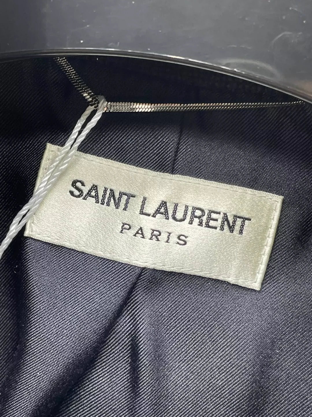 Saint Laurent Paris Black patchwork baseball jacket