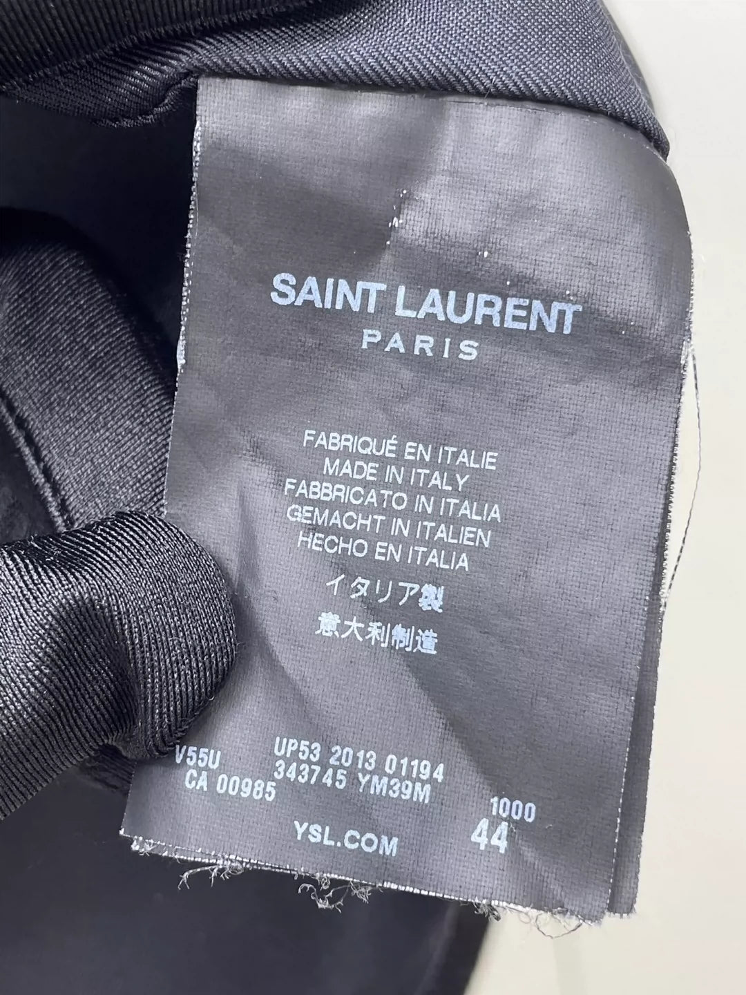 Saint Laurent Paris Black patchwork baseball jacket