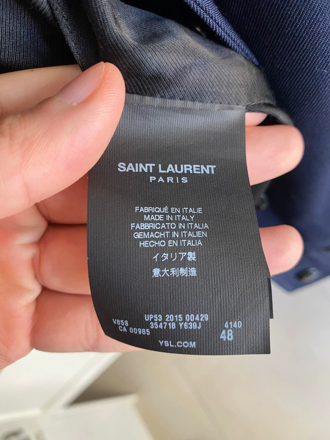 Saint Laurent Paris Blackbaseball jacket