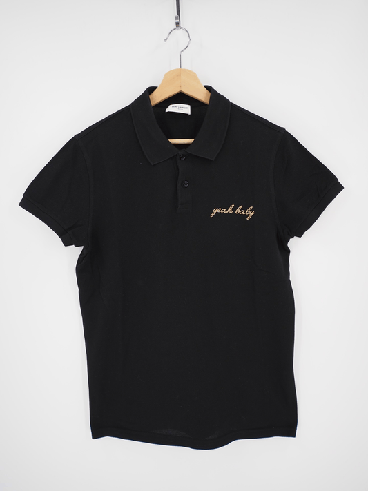 Saint Laurent Paris SS16 "yeah baby embroidered polo - DMC