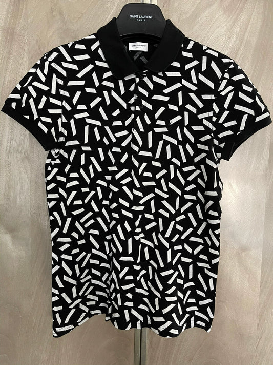 Saint Laurent Paris Geometric Polo Shirt