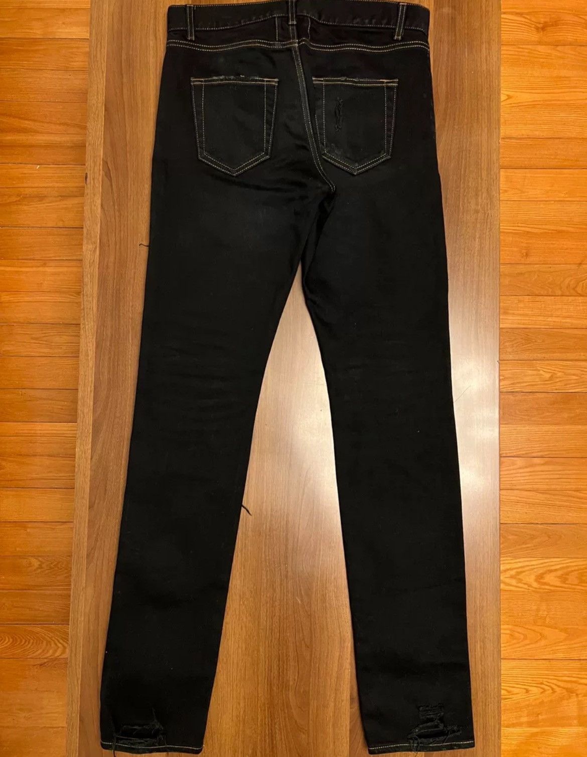 Saint Laurent 16ss Yellow Line Damaged Jeans - DMC