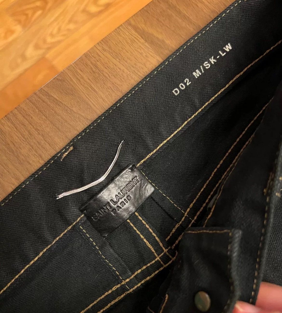 Saint Laurent 16ss Yellow Line Damaged Jeans - DMC