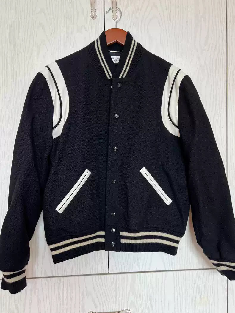 Saint Laurent Paris Classic baseball jacket