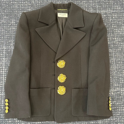 Saint Laurent Paris Metal buckle suit jacket