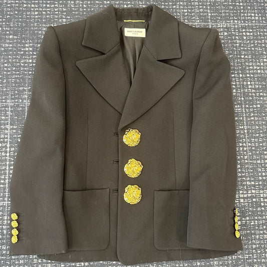 Saint Laurent Paris Metal buckle suit jacket