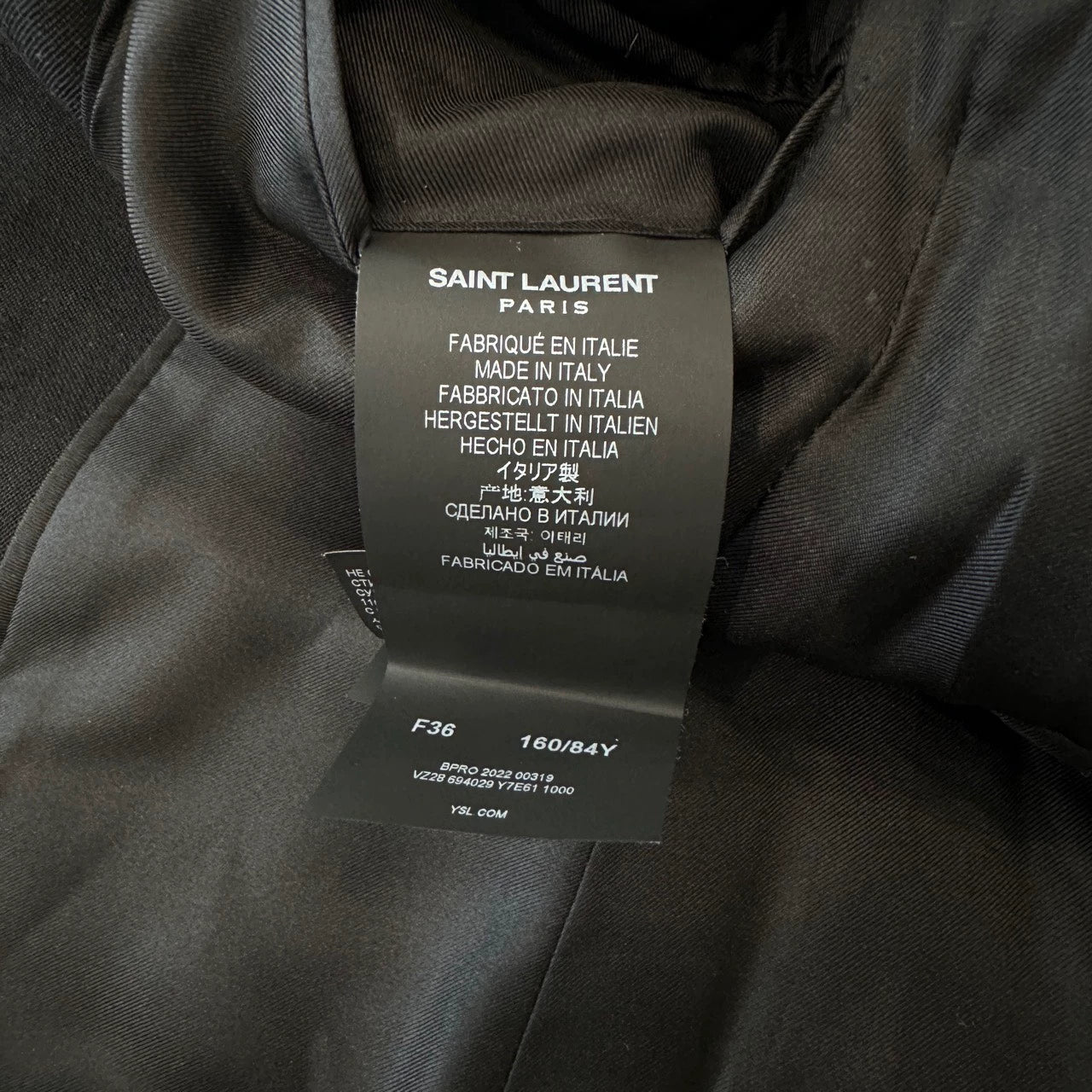 Saint Laurent Paris Metal buckle suit jacket