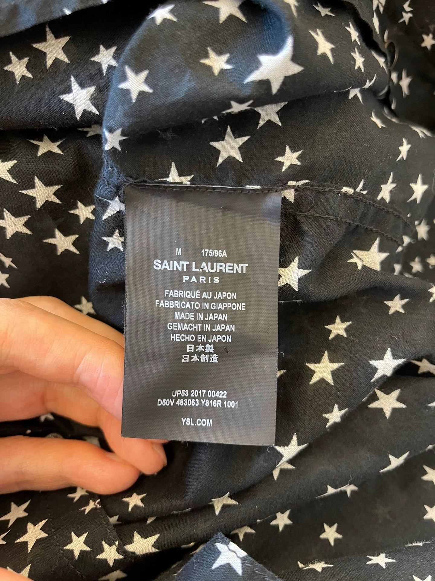 Saint Laurent Paris Star patterned shirt