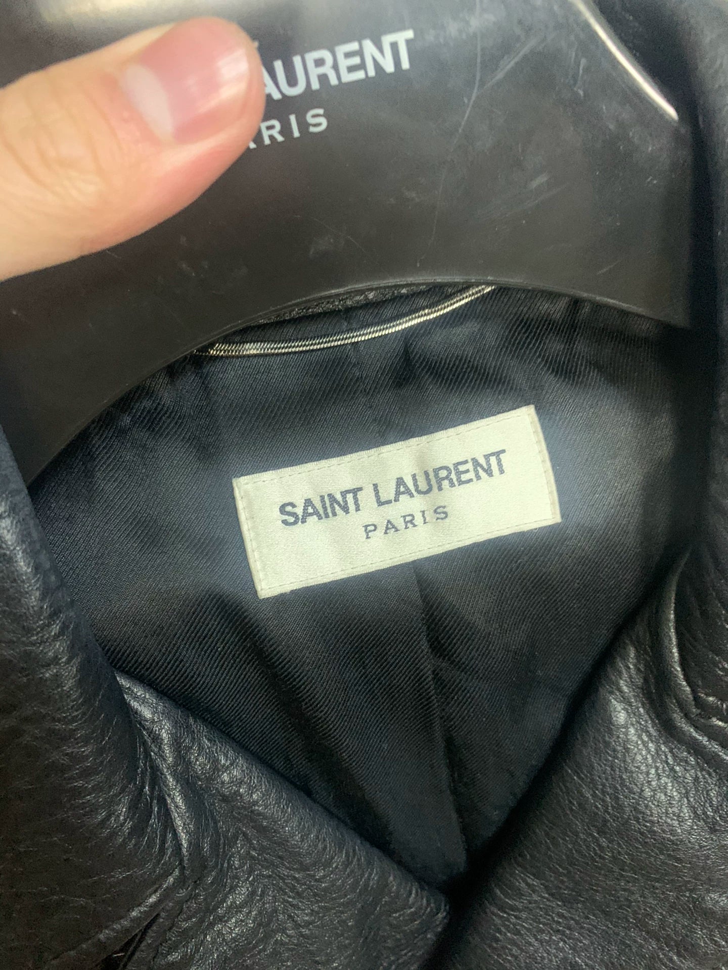 Saint Laurent Paris16ss snake patterned fringe leather jacket