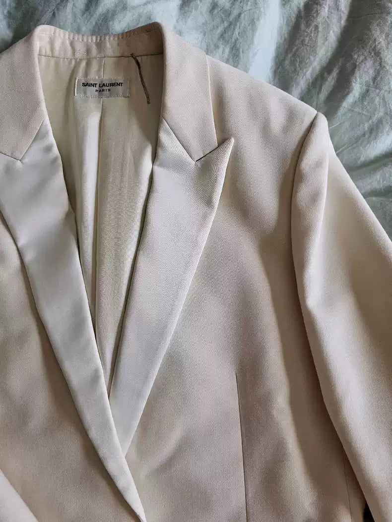 Saint Laurent Paris White smoking suit