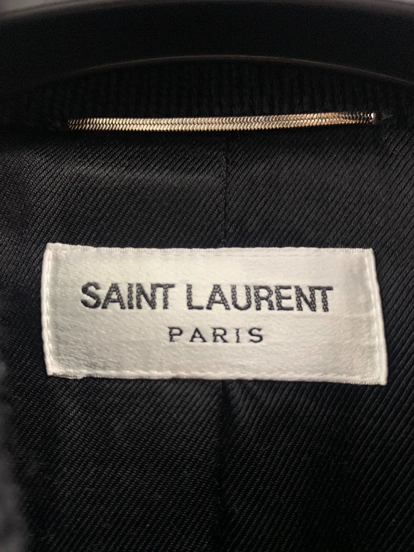 Saint Laurent Paris Signature wool baseball jacket