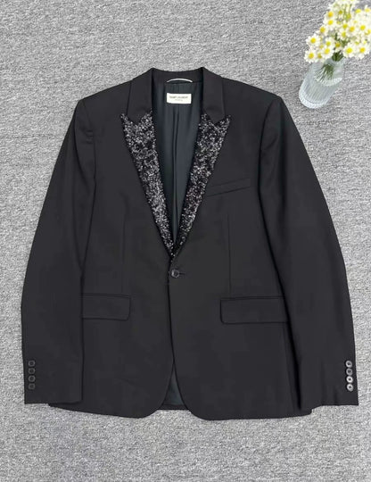 Saint Laurent Paris Black scale jacket