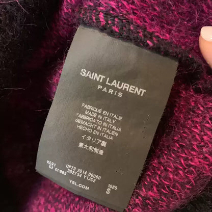 Saint Laurent Paris Pink heart-shaped sweater