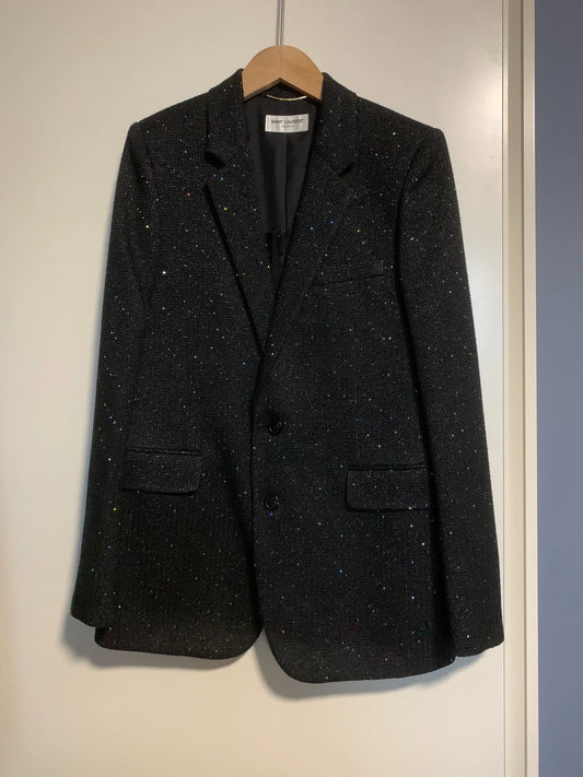 Saint Laurent Paris Sequin woven suit jacket